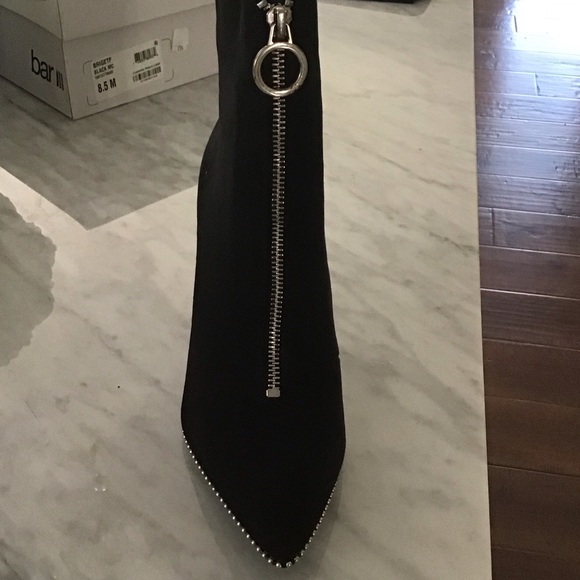 Bar III Elegant Black Heeled Boots - Picture 2 of 6